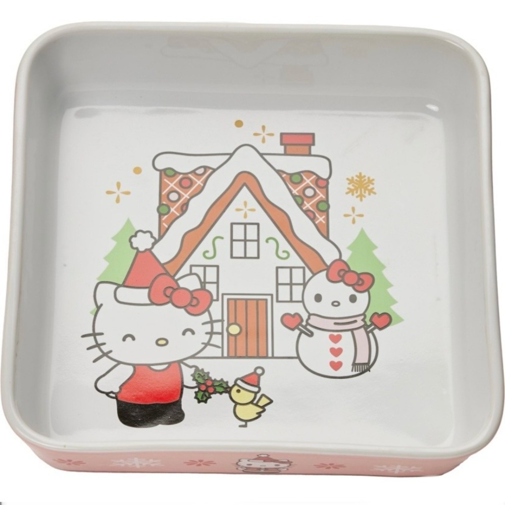 NWT Hello Kitty Christmas Snowman Square Baker - 9x9"